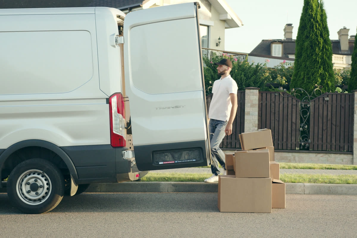Unloading the truck at the new home